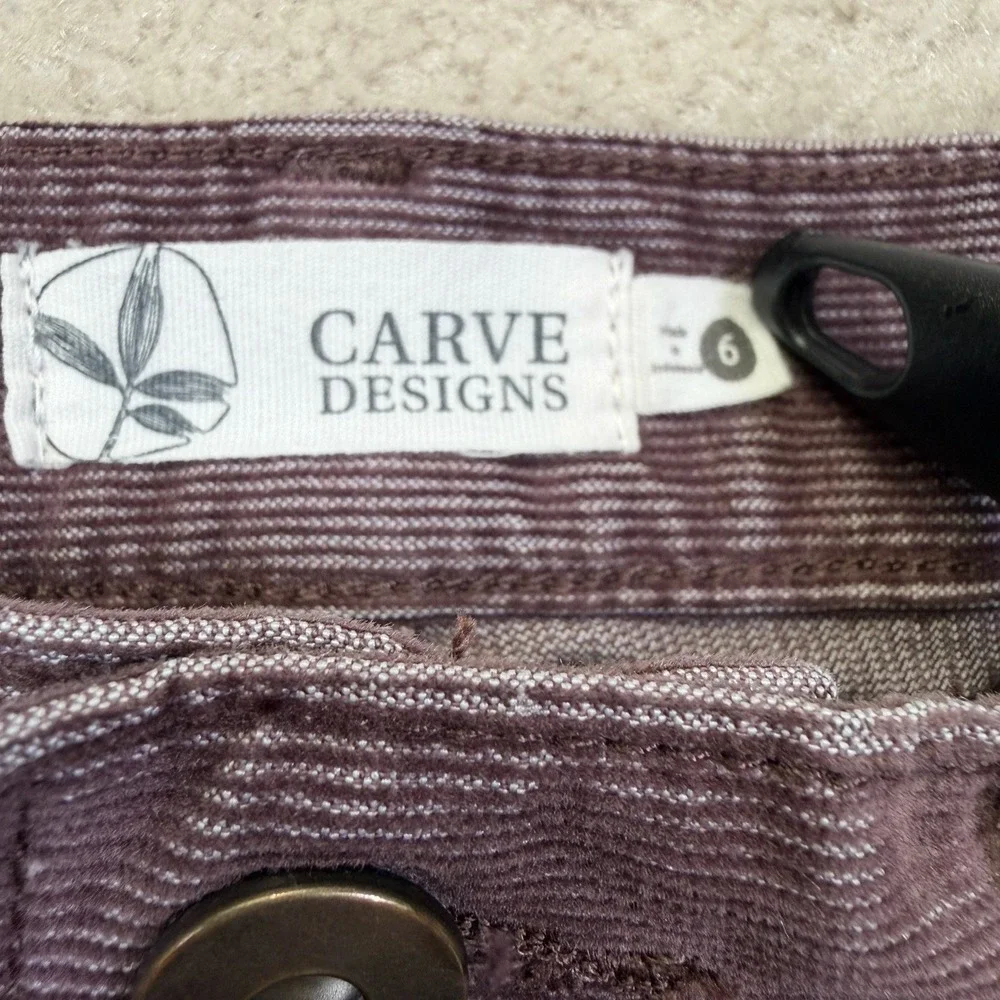 Carve Designs Oahu Corduroy Shorts Womens Size 6 Brown 10
